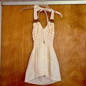 Handmade linen Halter top- stretch from XS- XL